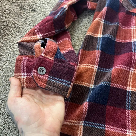 Freedom Foundry Mens Red Plaid Fleece Buffalo Flannel Button Up Shirt 2XL XXL - Picture 11 of 13